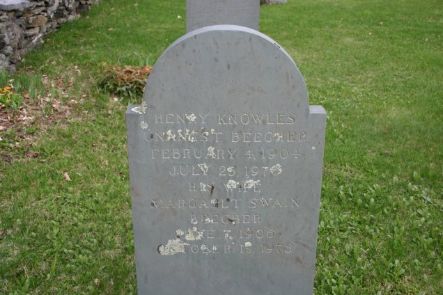 Henry Knowles Unangst Beecher and Margaret Swain Beecher headstone