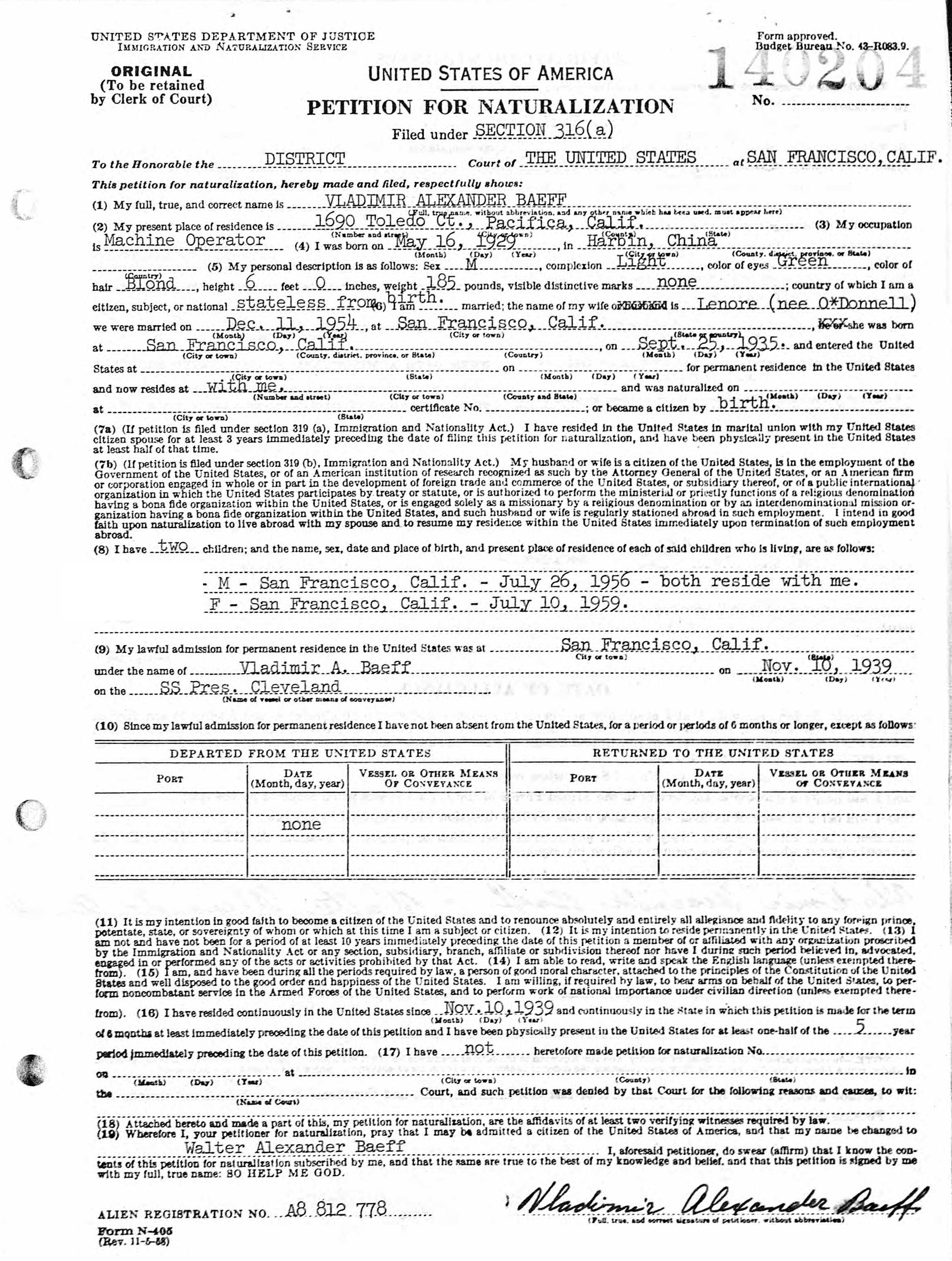 Vlad aka Walter Baeff nat papers 2 detail 1b no chldrn